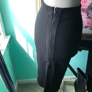 Zara W&B High Waist zip Front Wiggle Pencil Skirt